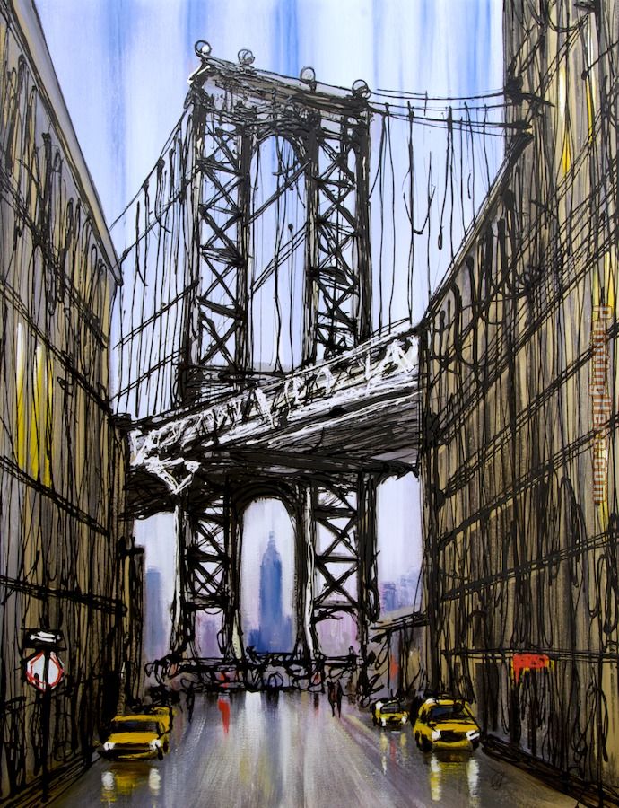 Manhattan Morning painting - Paul Kenton Manhattan Morning art painting